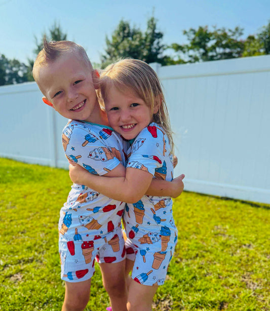 POP'S & SCOOP'S 2 PIECE BAMBOO PJ SET
