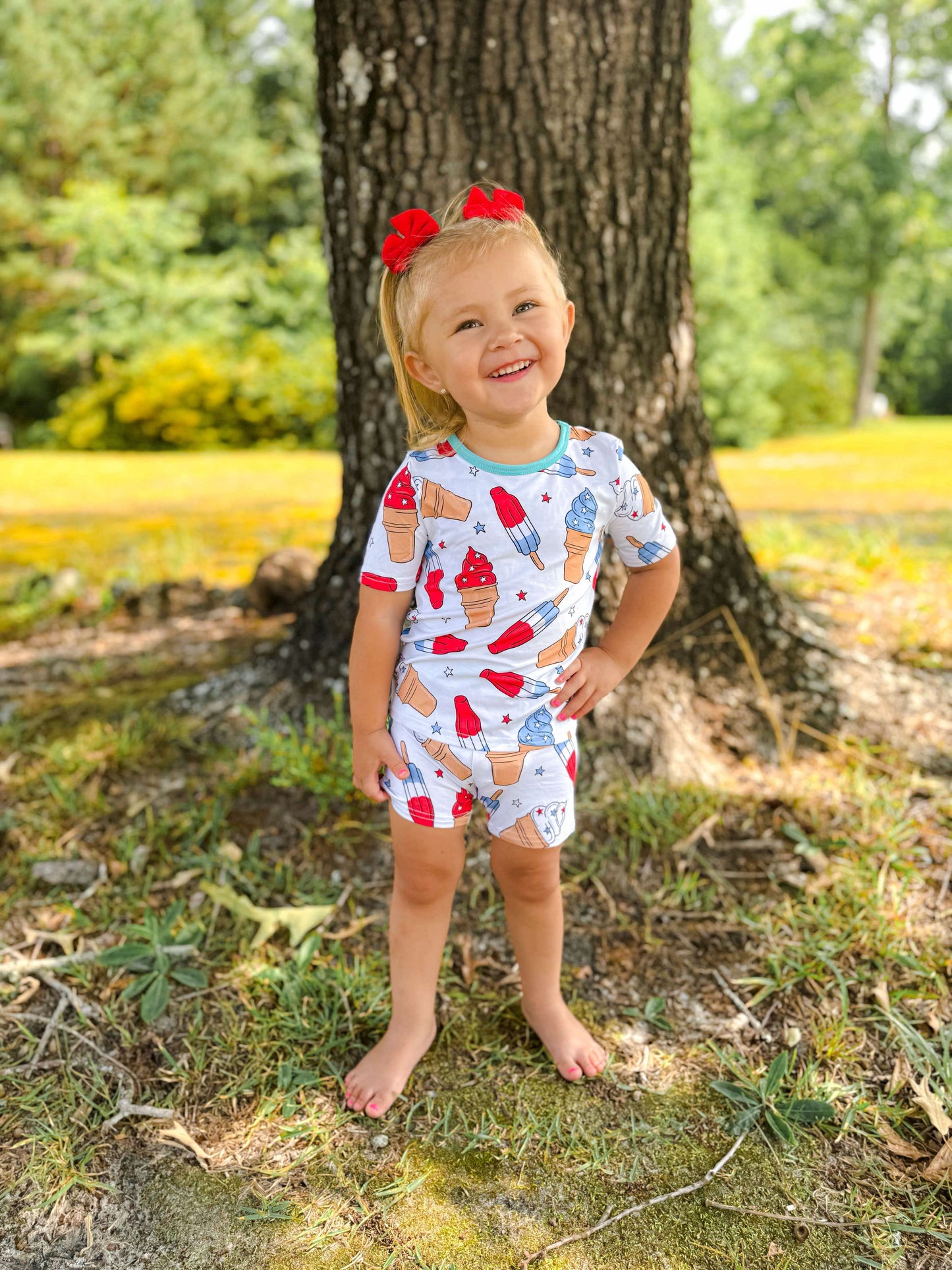 POP'S & SCOOP'S 2 PIECE BAMBOO PJ SET