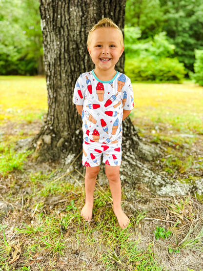 POP'S & SCOOP'S 2 PIECE BAMBOO PJ SET